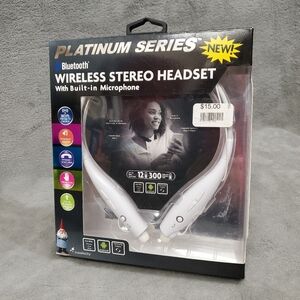 Travelocity Bluetooth Stereo Earbuds White Like New with Box